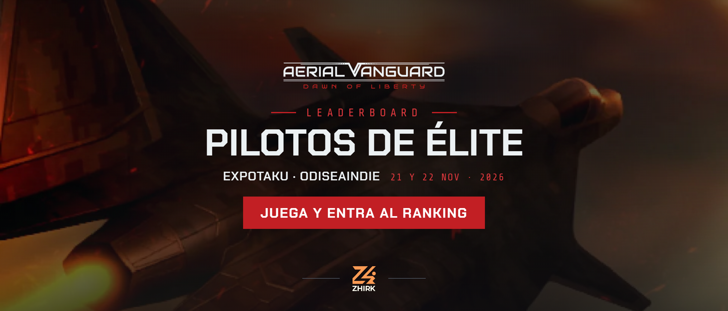 Compite en Operación Espejismo en el stand de Aerial Vanguard y consigue el titulo de “Piloto de Élite”. Los 3 mejores pilotos se llevaran una recompensa de edición limitada. OdiseaIndie, 21 y 22 de noviembre.